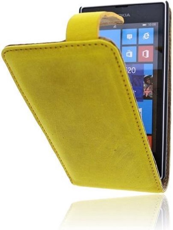 olifant eeuw Sneeuwwitje Devills Crazy Lederen Flip case Nokia Lumia 520 / 525 Telefoonhoesje Yellow  | bol.com