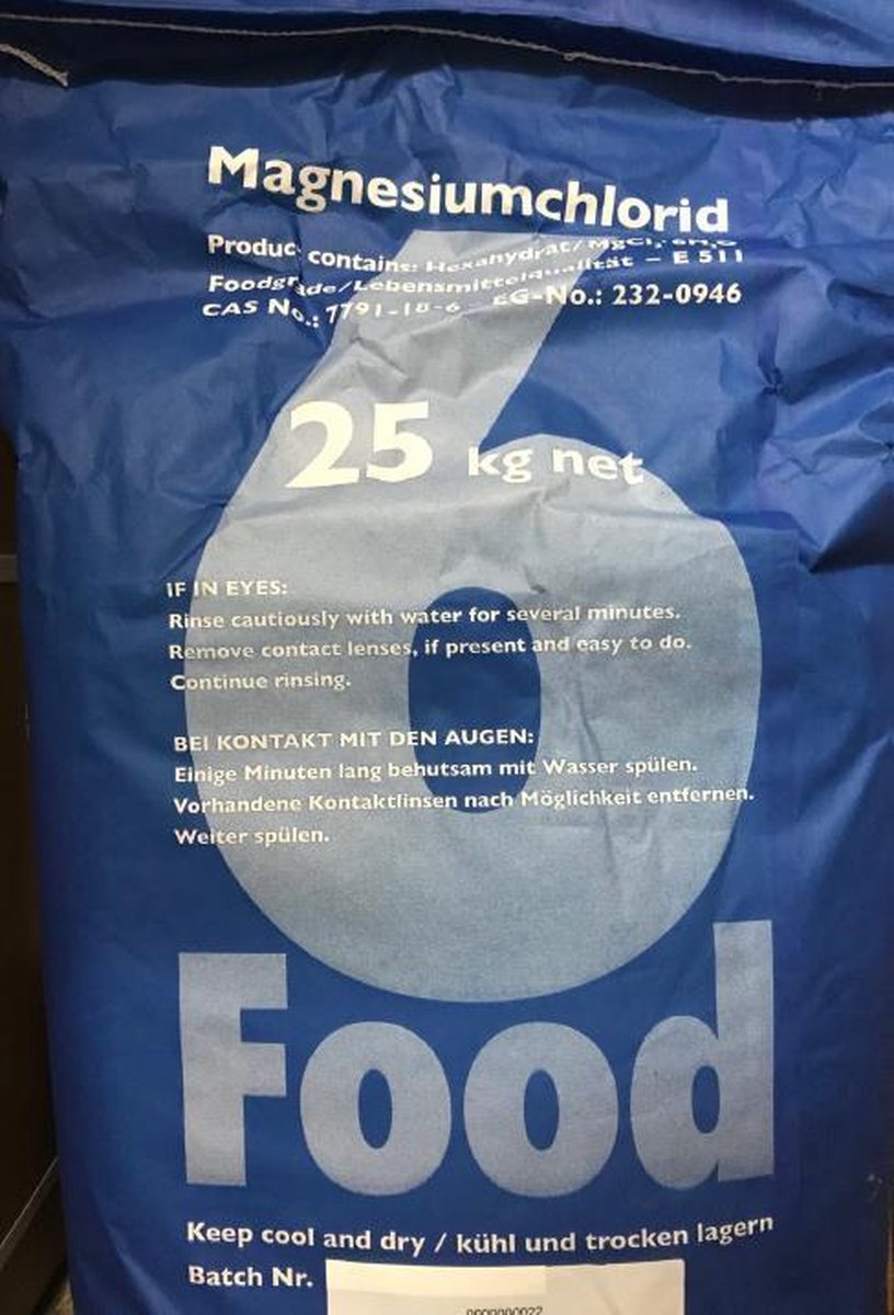 Goedkoopste Badzout (magnesium chloride hydraat levensmiddelkwaliteit E511