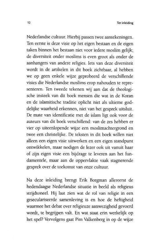 Tekstpagina met Nederlandse tekst over islamitische bijdragen in tijden van secularisering.