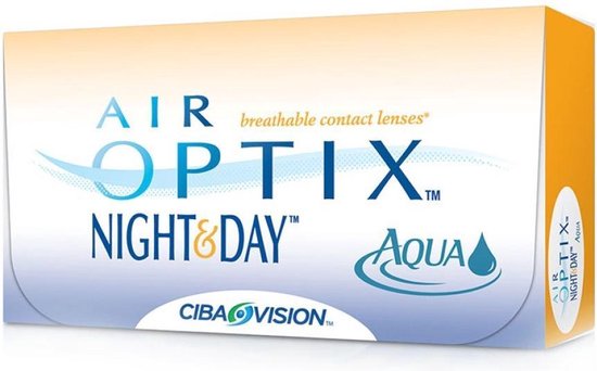 +1,00 Air Optix Night&Day Aqua  -  6 pack  -  Maandlenzen   -  Contactlenzen