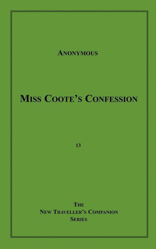 Miss Coote's Confession - cover