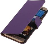 Bookstyle Wallet Case Hoesjes Geschikt voor HTC One M9 Plus Paars