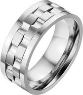 Mendes Jewelry heren ring Edelstaal Tandwiel-20mm