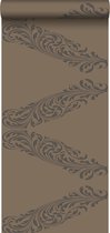 Origin Wallcoverings behangpapier ornamenten glanzend brons en bruin - 345747 - 53 cm x 10,05 m