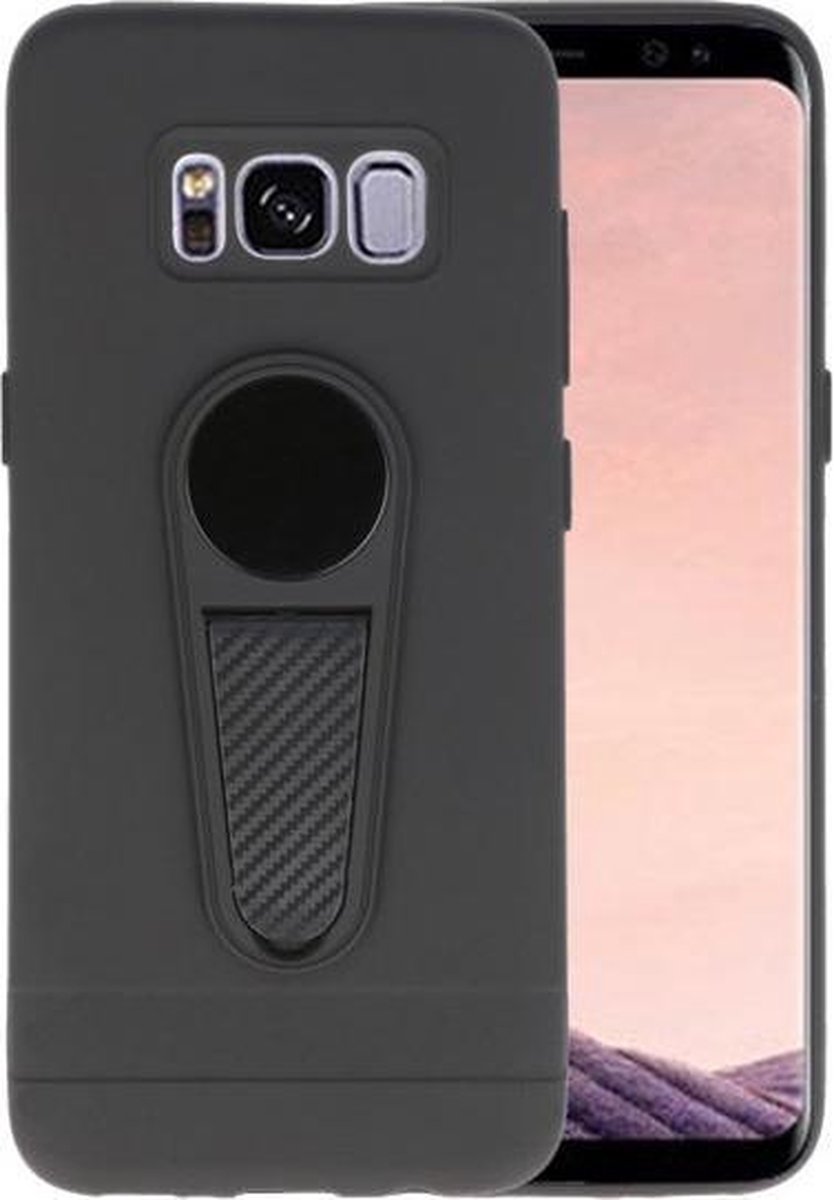 Zwart Magneet Stand Case hoesje voor Samsung Galaxy S8