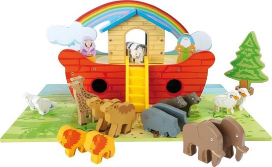 Petit coffret de jeu en bois `` Ark Of Noah 