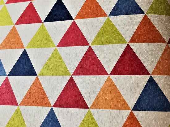 Behang driehoek multicolor | bol.com
