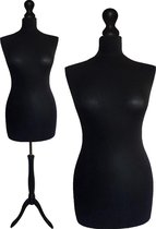 Zwarte paspop met zwarte sparkling driepoot 44/46