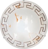 EGLO Twister Wand/Plafondlamp - 2 Lichts - Wit - Motief Antiek