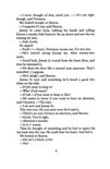 Tekstpagina uit een boek met dialogen, beginnend met 'I never thought of that, mind you.'