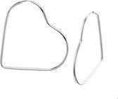 TFT Oorring Hart Zilver Gerhodineerd Glanzend