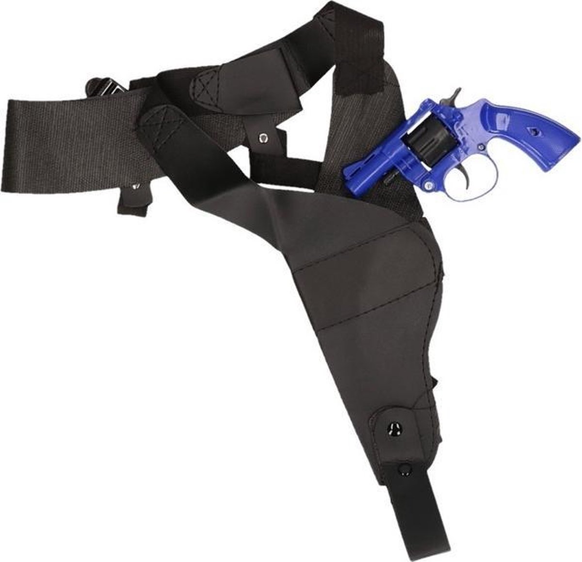 Holster d'épaule noir avec faux pistolet détective