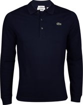 Lacoste Sport slim fit polo - poloshirt lange mouw - marine blauw - Maat: S