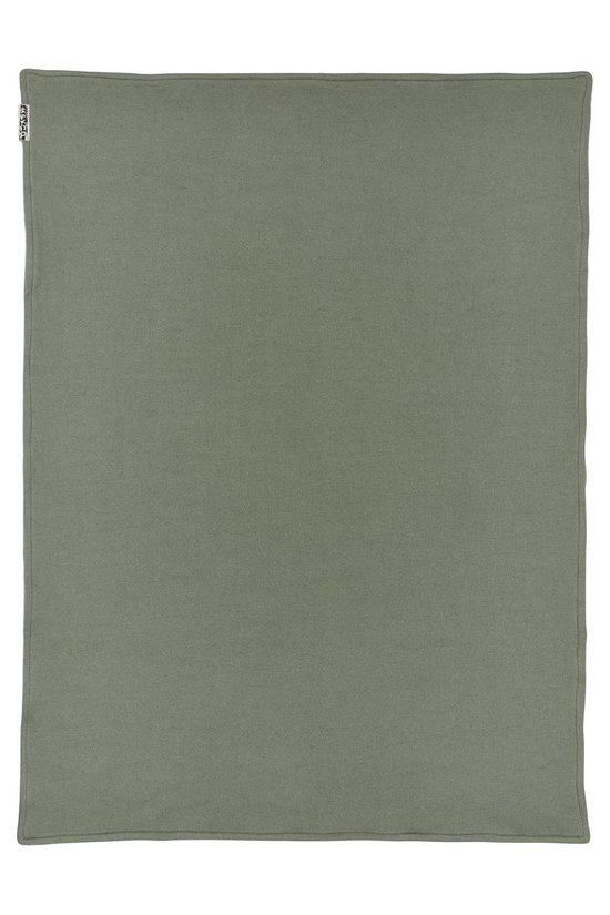 Meyco Baby Knit Basic velvet wiegdeken - forest green - 75x100cm — afbeelding 2