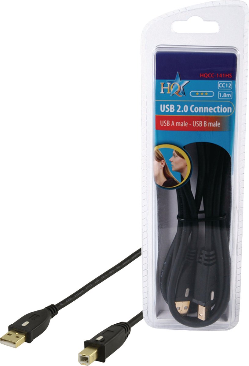 USB 2.0 kabel A - B 1,80 m