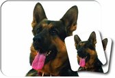 Little Gifts German Shepherd - Muismat Met Twee Onderzetters