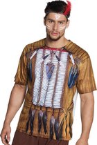3 stuks: Fotorealistisch shirt - Indiaan man - Medium