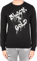 Black and Gold Craneo Painted Sweater