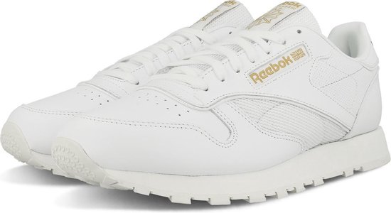 bewaker Geavanceerde Woordvoerder Reebok CL LEATHER ALR BS5241 - schoenen-sneakers - Unisex - wit/goud - maat  44.5 | bol.com