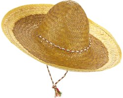 Vegaoo - Gele Mexicaanse sombrero voor volwassenen