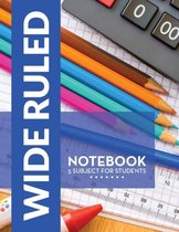 Wide Ruled Notebook - 5 Subject For Students