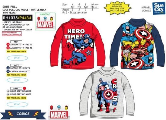 Marvel Avengers coltrui / sweater