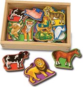 Melissa & Doug Houten dierenmagneten | Houten dierenspeelgoed | Geweldig Cadeau voor meisjes en jongens | Van 3, 4 jaar