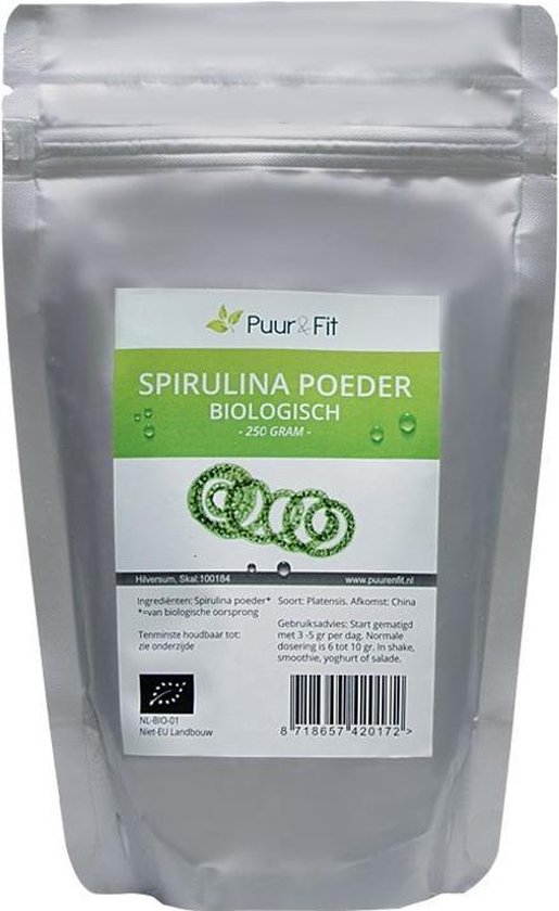 Puur&Fit Spirulina Poeder Biologisch - 250 gram