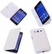 Bestcases Wit TPU Book Case Flip Cover Motief Samsung Galaxy Core 2