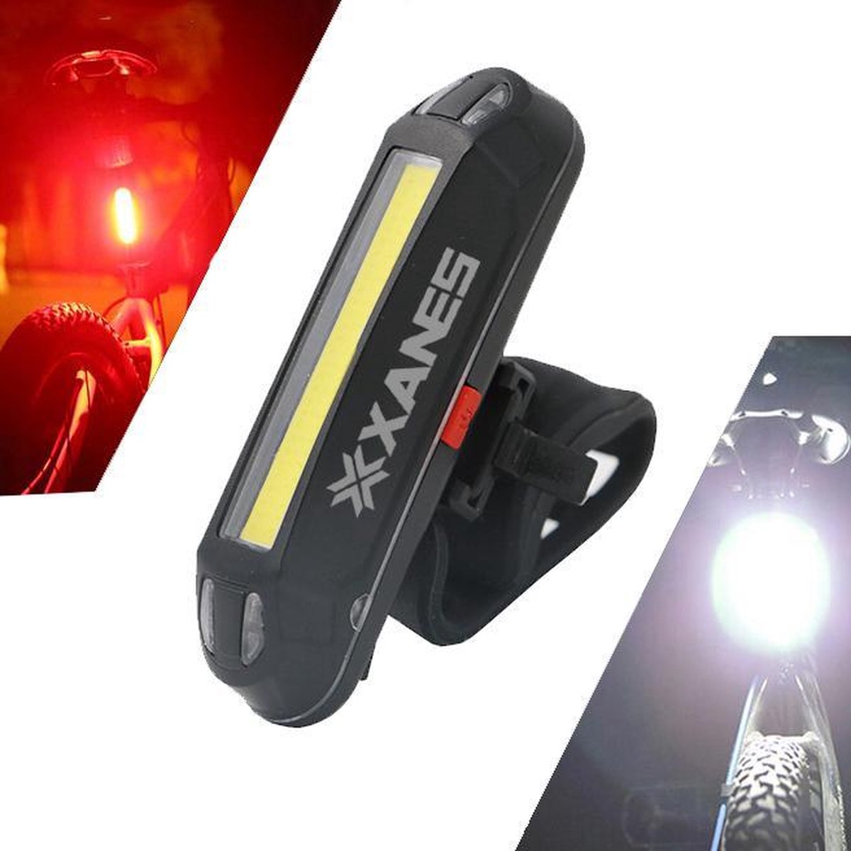 XANES Ultraheldere LED Fietsverlichting - USB oplaadbaar - 500 Lumen - Oplaadbare Fietslamp - XANES