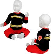 Fun2Wear Brandweer Pyjama Zwart Nieuw uniform - Maat 86