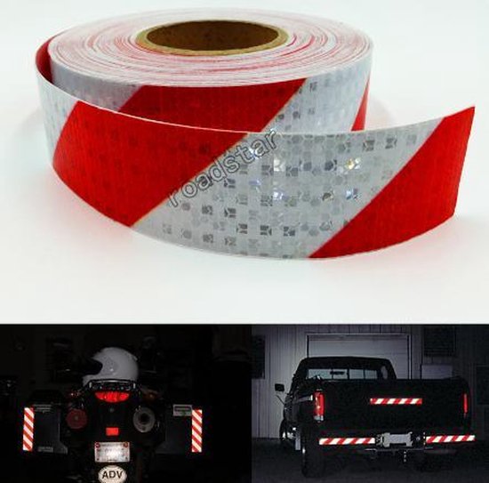 Reflectie tape - Veiligheids stickers voor verkeer - vrachtwagen, motor,  aanhangwagen,... | bol.com