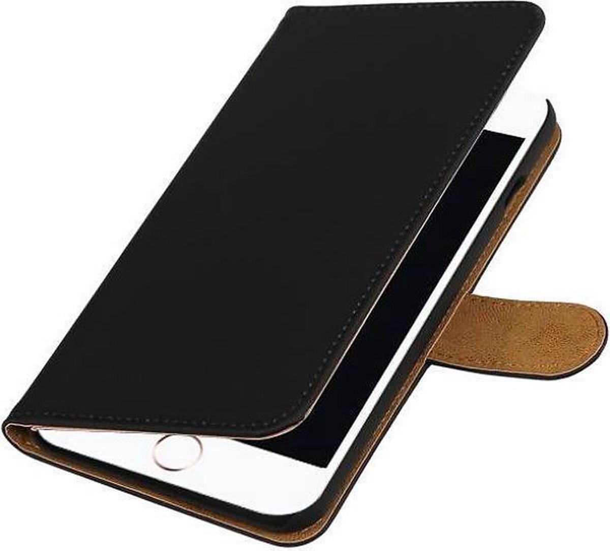 Effen Bookstyle Hoes Geschikt voor iPhone 7 / 8 Zwart