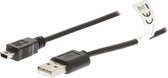 USB 2.0 Kabel USB A Male - Mini-B Male 3.00 m Zwart