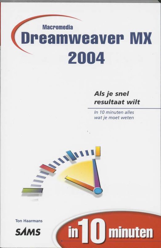 Cover van het boek 'Macromedia Dreamweaver MX 2004 in 10 minuten'