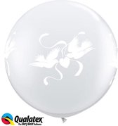 Qualatex - Megaballon Love Doves clear (2 stuks)