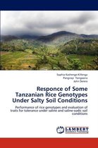 Responce of Some Tanzanian Rice Genotypes Under Salty Soil Conditions