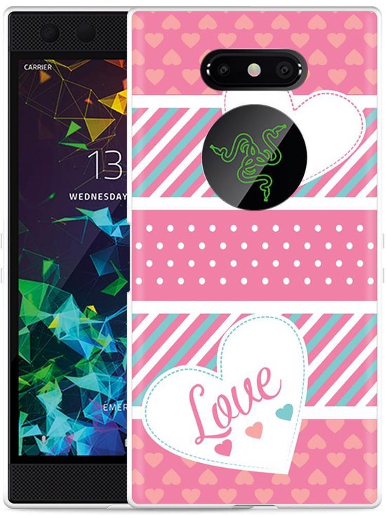 Razer Phone 2 Hoesje Pink Love Designed by Cazy