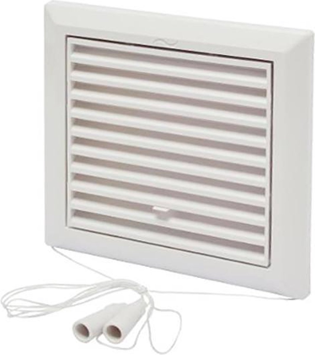 SENCYS ventilatierooster met open/dichtstand, maat 16 x 16 cm wit