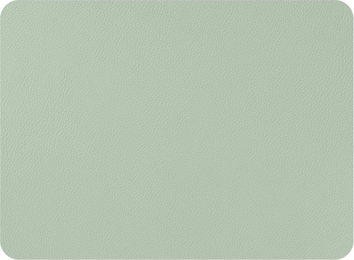 Mesapiu Placemats lederlook - Groen - rechthoek - set van 6