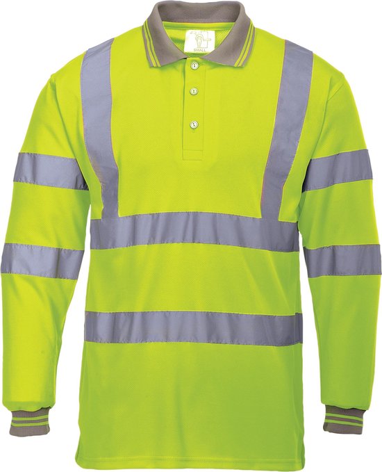 Hi haute visibilité jaune à manches longues et rayures réfléchissantes Taille 2XL.