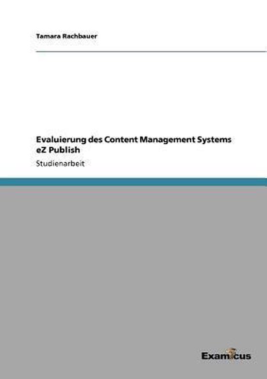 Evaluierung des Content Management Systems eZ Publish - cover