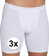 3x Sloggi basic long heren boxershort wit 2XL - boxer / onderbroek