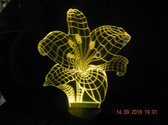 3D led lamp Lelie bloem