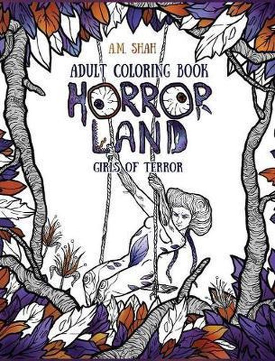 Horror Land- Adult Coloring Book - cover