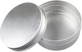 Aluminium opbergbakje voor wattenschijfjes - Tandendoosje - Zilveren wattenschijfjeshouder - Wattenschijf organizer / houder - Wattenhouder - Watten schijf houder