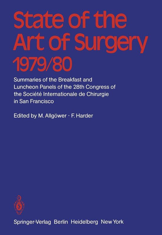 Medicine (R0) - State of the Art of Surgery 1979/80 - cover