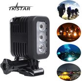 TKSTAR Waterbestendig LED Underwater-duiken Licht 3 Knipperende Modes Voor Sportcamera Gopro Actiecamera