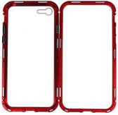 Magnetic Back Cover voor iPhone 8 / 7 Rood - Transparant