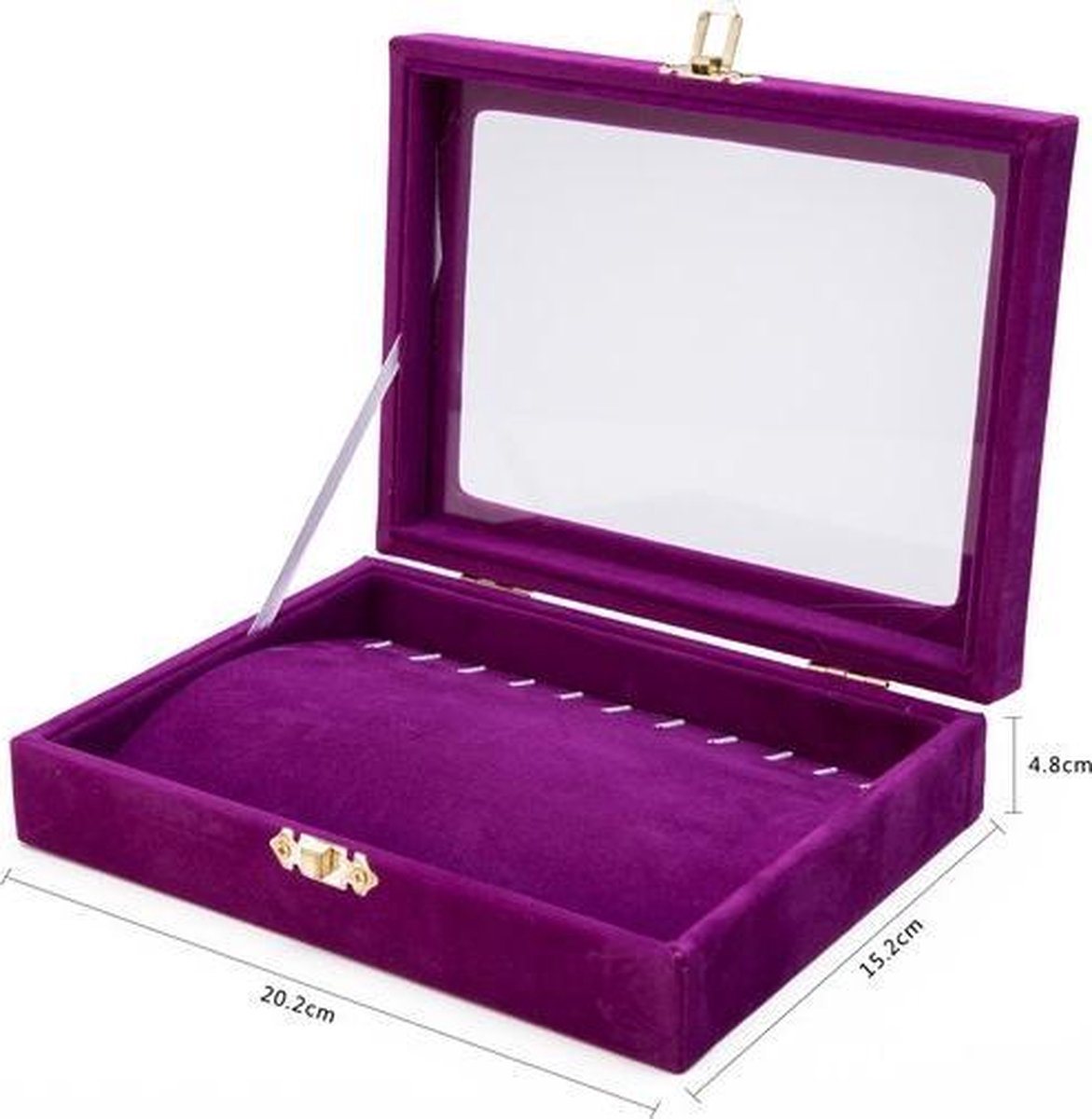 Armbanden display koffer paars ©Pippashop